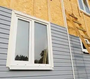 right-siding Siding renovation in process